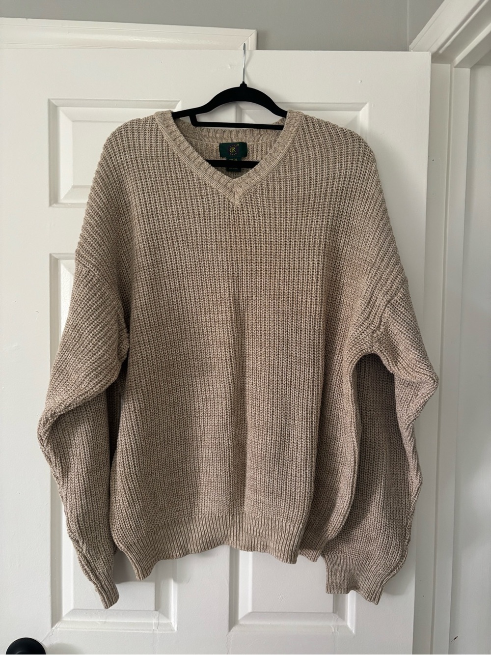 Club Room Oatmeal Cotton Chunky Knit Sweater - Size XL - NWT